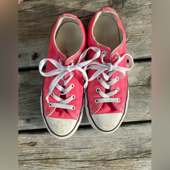 Converse Chuck Taylor All⭐️Star Low Sneakers, Girls sz 3, coral pink - Picture 4 of 7